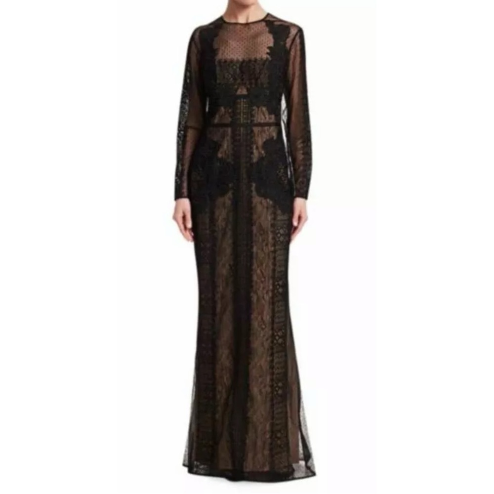 🖤 ZUHAIR MURAD Illusion Nude Lace Mermaid Gown 14 - Picture 3 of 9